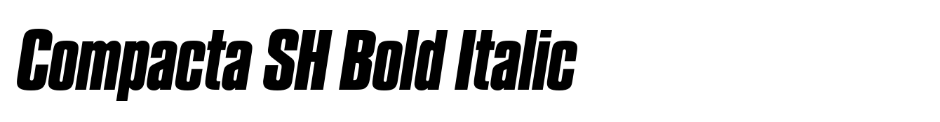 Compacta SH Bold Italic